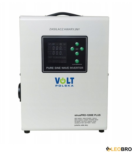 Аварійний комплект інвертор Volt Polska SINUS PRO 1200 E PLUS 800/1200W + Акумулятор  LiFePO4 100 Аh 12,8V - 2