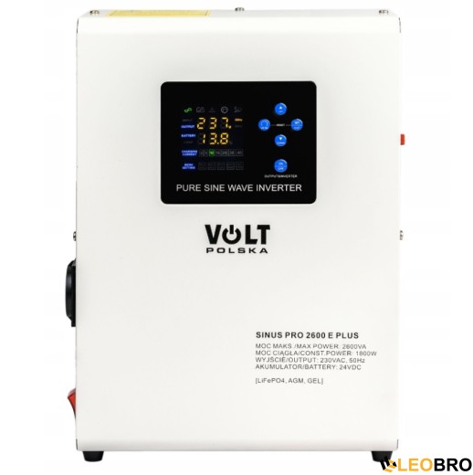 Аварійний комплект Volt Polska SINUS PRO 2600 E PLUS 24/230V 1800/2600W + Акумулятор LiFePo4 25,6V 120 Ah  - 4