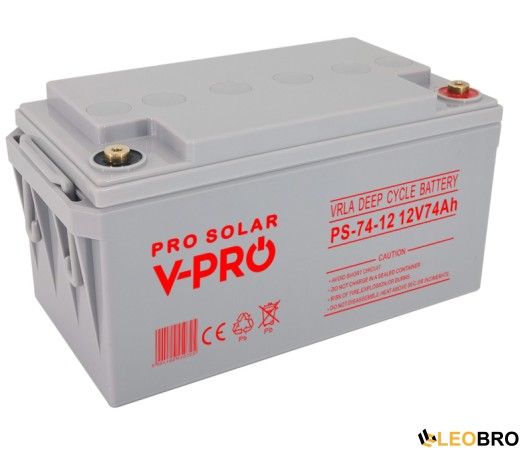 Акумулятор VOLT AGM VRLA DEEP CYCLE 74Ah 12V (6AKXDEEP07) - 1