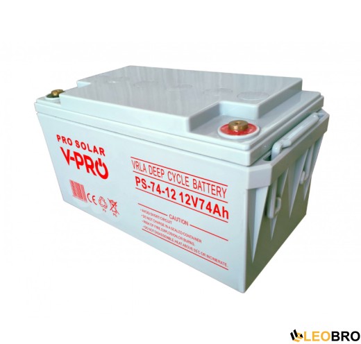 Акумулятор VOLT AGM VRLA DEEP CYCLE 74Ah 12V (6AKXDEEP07) - 2