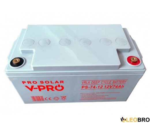 Акумулятор VOLT AGM VRLA DEEP CYCLE 74Ah 12V (6AKXDEEP07) - 3