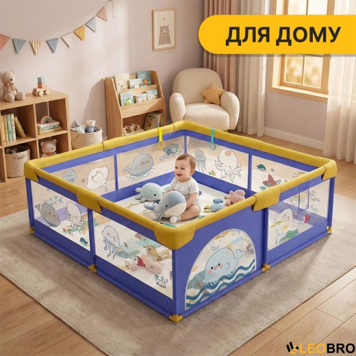 Дитячий манеж LEOBRO "Морський Кит" 150 x 180 см (LB-1003) - 5