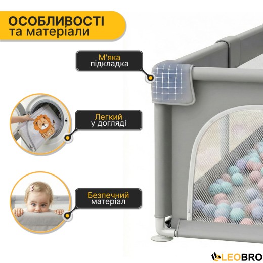 Дитячий манеж LEOBRO "Король лісу" 150 x 180 см (LB-1005) - 3