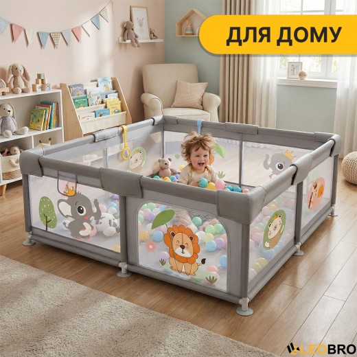 Дитячий манеж LEOBRO "Король лісу" 150 x 180 см (LB-1005) - 4