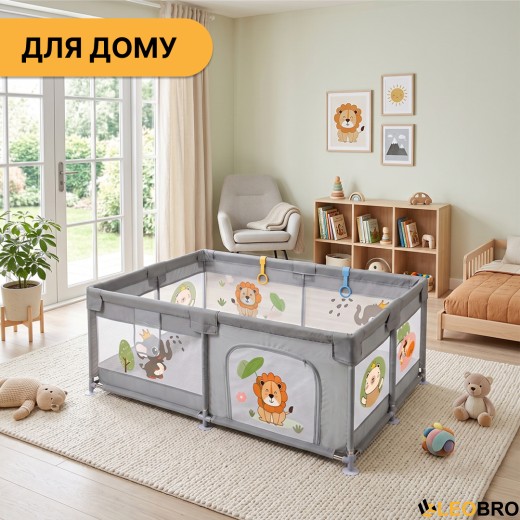 Дитячий манеж LEOBRO "Король лісу" 180 x 200 см (LB-1010) - 8