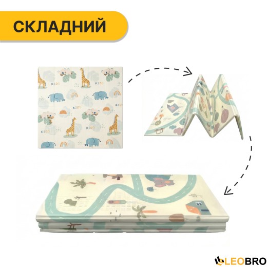 Дитячий ігровий килимок LEOBRO 150 x 180 x 1 см (LB-1011) - 5