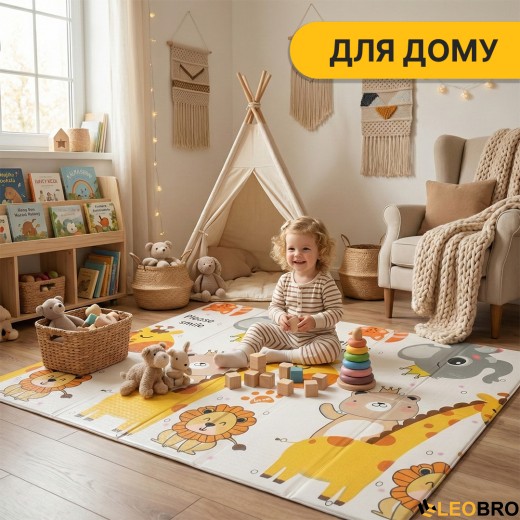 Дитячий ігровий килимок LEOBRO 150 x 200 x 1 см (LB-1029) - 7