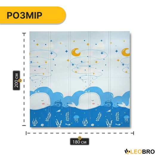 Дитячий ігровий килимок LEOBRO 180 x 200 x 1 см (LB-1034) - 10