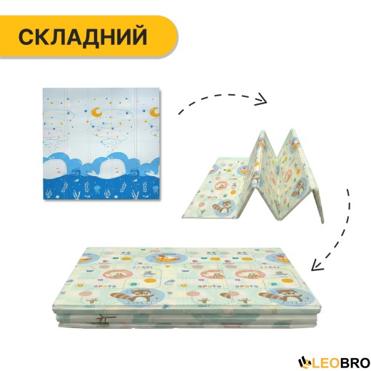 Дитячий ігровий килимок LEOBRO 180 x 200 x 1 см (LB-1034) - 4