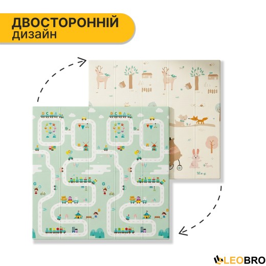 Дитячий ігровий килимок LEOBRO 180 x 200 x 1 см (LB-1038) - 3