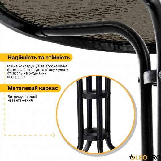 Комплект садових меблів LEOBRO Comfort 4 крісла + круглий столик (LB-1052-51) - 6