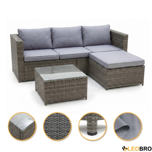 Комплект садовой мебели LEOBRO Lounge Set 3-в-1 (LB-1057) - 1