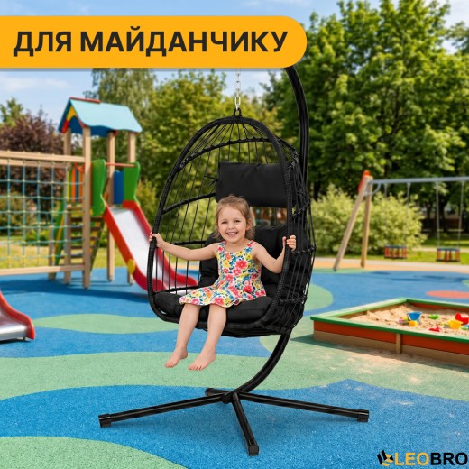 Підвісне крісло-кокон LEOBRO Black (LB-1060) - 2