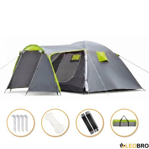 Туристичний намет LEOBRO Pro Camp Grey (LB-1088) - 1
