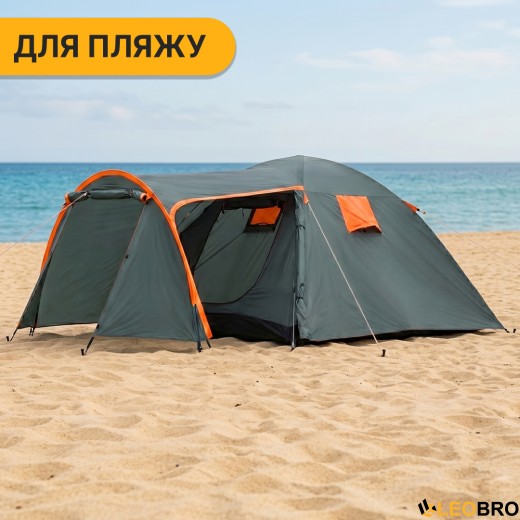 Туристичний намет LEOBRO Pro Camp Haki (LB-1089) - 6