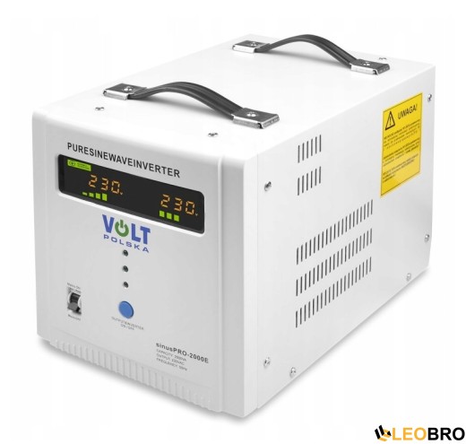 УЦІНКА! Гібридний ДБЖ/інвертор Volt Polska SINUS PRO 2000 E 12/230V 1250/2000W  (3SP092012E) - 1