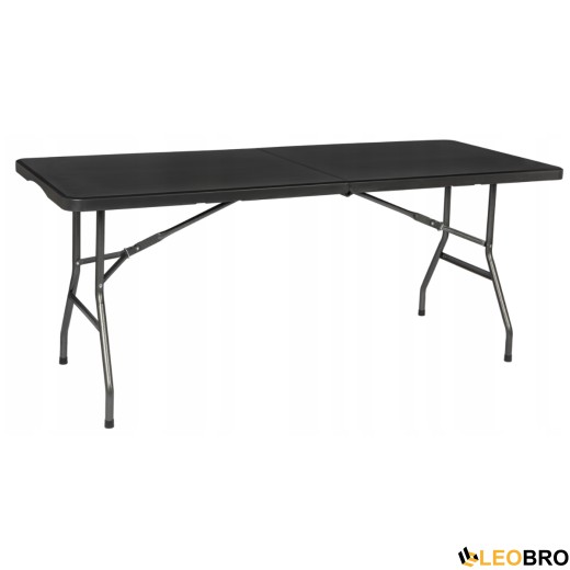 Розкладний стіл для кейтерингу FunFit 180x74 x 4 см Чорний (4900) - 1
