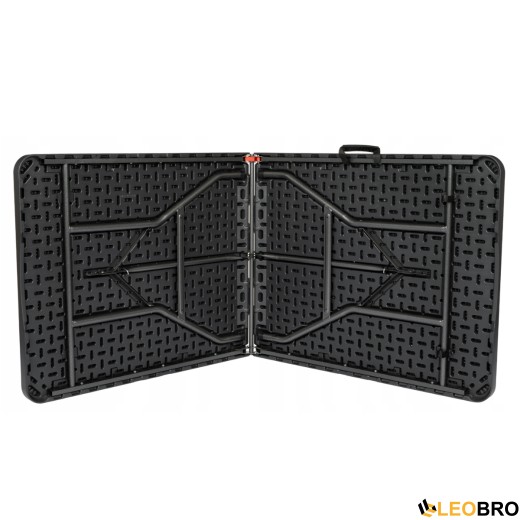 Розкладний стіл для кейтерингу FunFit 180x74 x 4 см Чорний (4900) - 4