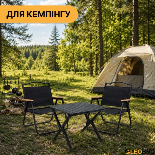 Набір для кемпінгу середній два крісла та стіл LEOBRO LB-106672 - 3