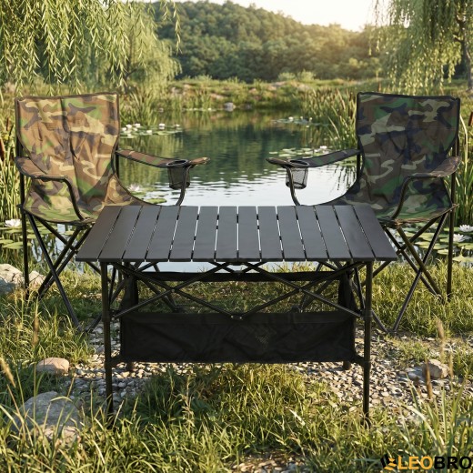 Комплект туристичний - стіл LEOBRO 93x55x50 см та 2 крісла Lite Military - 5