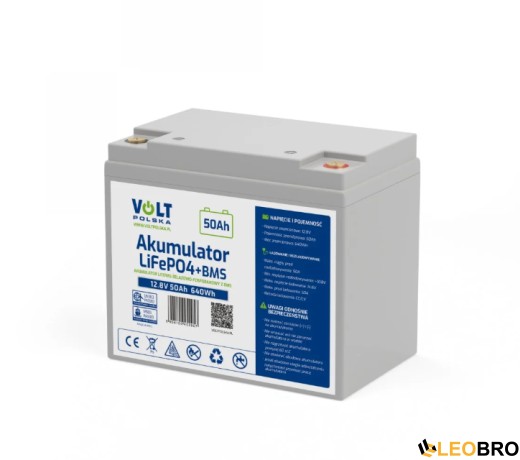 Акумулятор Volt Polska LiFePO4 12,8V 50Ah (50A) + BMS (6AKLI05012) - 2