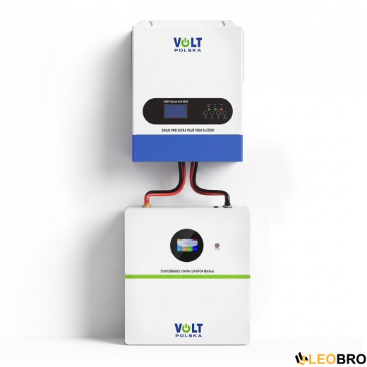 Комплект Volt Polska ULTRA PLUS 7000 24/230V 3500/7000W + Накопичувач енергії Volt Polska 200Ah 150A - 1
