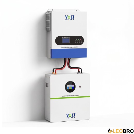 Комплект Volt Polska ULTRA PLUS 7000 24/230V 3500/7000W + Накопичувач енергії Volt Polska 200Ah 150A - 2
