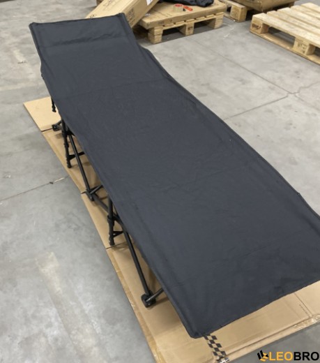 УЦІНКА! Туристична похідна розкладачка з Mesh-матрацом LEOBRO Black (LB-CC-L1-BLK) - 3