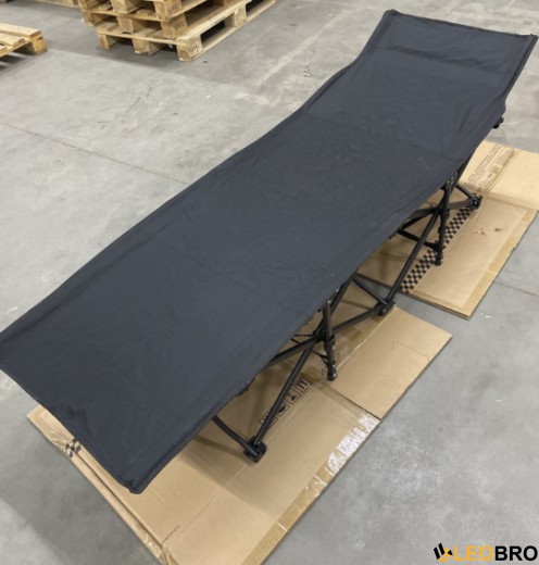 УЦІНКА! Туристична похідна розкладачка з Mesh-матрацом LEOBRO Black (LB-CC-L1-BLK) - 5