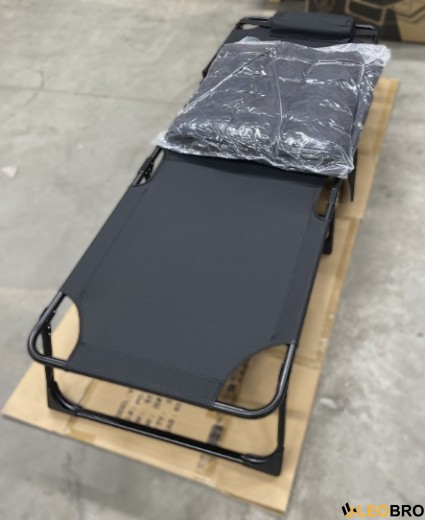УЦІНКА!! Розкладне ліжко (розкладачка) з матрацом і подушкою LEOBRO Black (LB-FB-A1-BLK) - 2