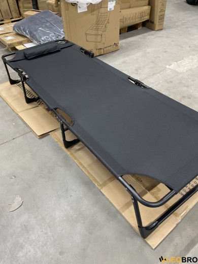 УЦІНКА!!!  Розкладне ліжко (розкладачка) з матрацом і подушкою LEOBRO Black (LB-FB-A1-BLK) - 3