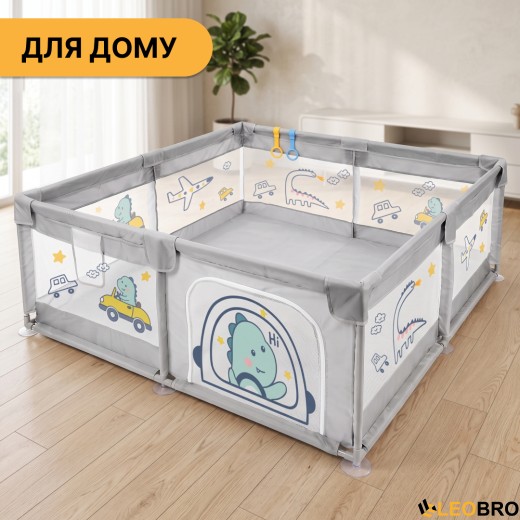 Дитячий манеж LEOBRO "Діно мандрівник" 200 x 200 см (LB-1150) - 8