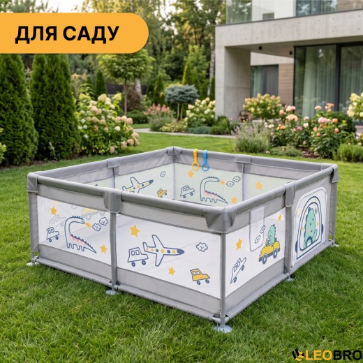 Дитячий манеж LEOBRO "Діно мандрівник" 200 x 200 см (LB-1150) - 9