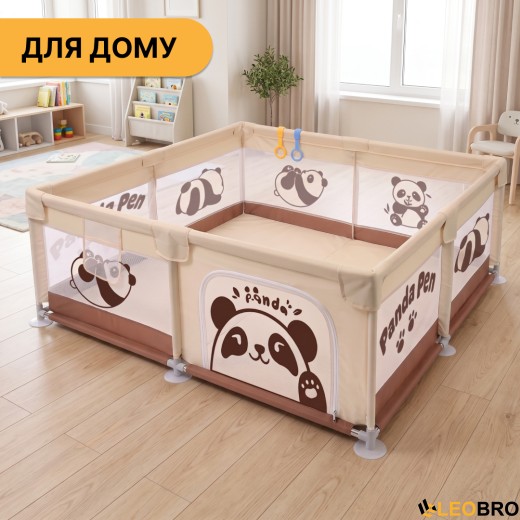 Детский манеж LEOBRO «Весёлая панда» 180 x 200 см (LB-1161) - 8
