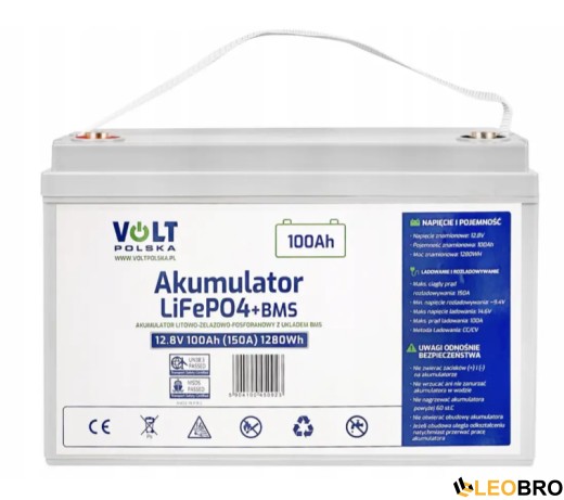 Volt Polska SINUS PRO ULTRA 3000 12/230V 1500/3000W + Акумулятор Volt Polska LiFePO4 12,8V 100Ah - 3