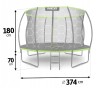 Батут Neo-Sport Premium 374 см с внутренней сеткой (NS-12C221) - 4