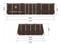 Басейн каркасний, прямокутний Avenli 427x275x100 см. (Brown) 16в1 (2820) - 3
