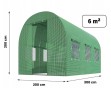Садовая теплица с окнами Plonos 6m2 Зеленая = 200х300х200 см (4910-A) - 6