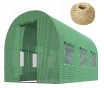 Садовая теплица с окнами Plonos 7m2 Зеленая = 200х350х200 см (4914-A) - 1