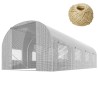 Садова теплиця з вікнами Plonos 13,5m2 Біла = 450х300х200 см (4975) - 1