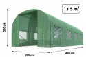 Садова теплиця з вікнами Plonos 13,5 m2 Зелена = 300х450х200 см (4917) - 6