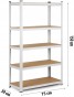 Стелаж Humberg White 150 х 75 х 30 см (HR-841) - 2