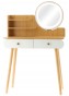 Косметический туалетный столик FUNFIT White-Brown LED (3913) - 2