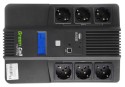 ДБЖ/Безперебійник Green Cell AiO 600VA/360W (UPS06) - 2