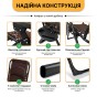 Розкладне крісло шезлонг Zero Gravity LEOBRO Коричневе 3D-тканина (ZGC-S04) - 8