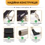 Розкладне крісло шезлонг із матрацом та подушкою LEOBRO Чорне - 5