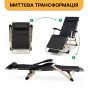 Розкладне крісло шезлонг із матрацом та подушкою LEOBRO Чорне - 9