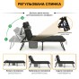Розкладне ліжко до 150 кг з подушкою LEOBRO Темно-сіре - 7