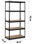 Стелаж Humberg 183 x 90 x 45 см HR-700 Black (570001) - 7