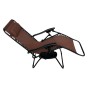 Розкладне крісло шезлонг Zero Gravity LEOBRO Коричневе - 5